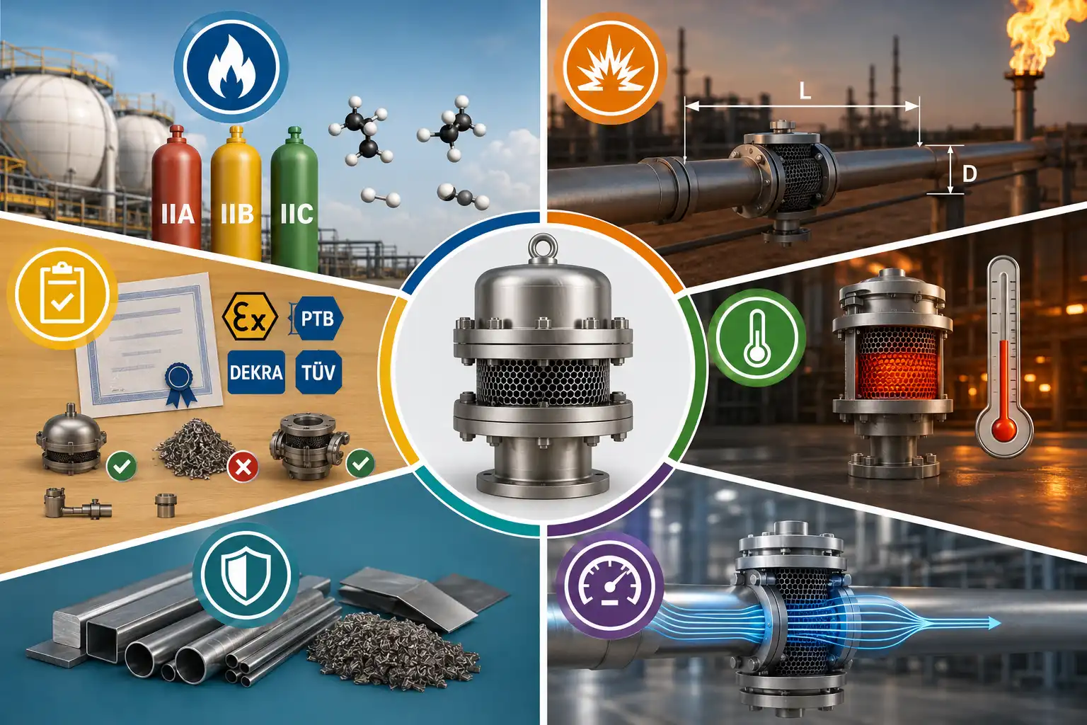 Key selection criteria for flame arresters